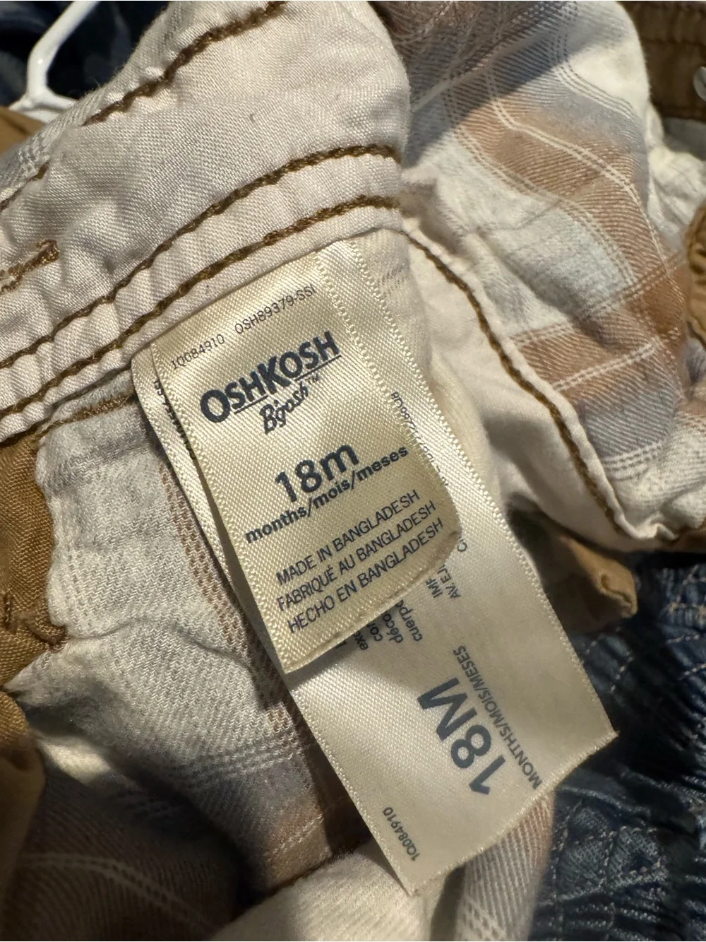 OshKosh B'gosh Tan Kids Overalls with Adjustable Straps